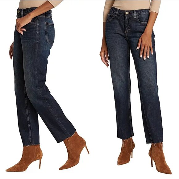 L'AGENCE Milana Stovepipe Jeans in Grainger (Dark Wash) - Size 25 - Picture 3 of 11